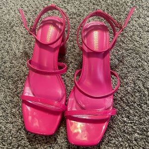 Size 6.5 hot pink heels.